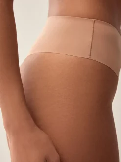 Noir/Blanc/Ppraline Nude - Lot 3 culottes invisibles et confortables