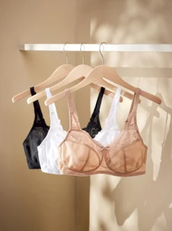 Noir/Blanc/Ppraline Nude - Lot de soutiens-gorge Total Support Full Cup en 3 Ultimate Comfort