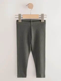 Noir/blanc/vert kaki - Lot de 5 leggings côtelés (3mois-7ans)