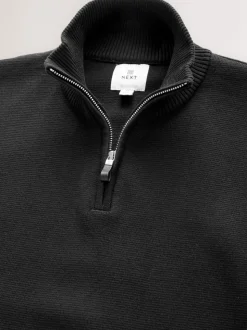 Noir/bleu marine - Lot de 2 pulls N. Premium 100% coton Coupe classique Premium Quarter Zip