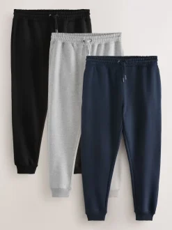 Noir/bleu marine Bleu/Gris - Lot de Survêtement en jersey coupe riche en coton 3