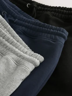 Noir/bleu marine Bleu/Gris - Lot de Survêtement en jersey coupe riche en coton 3