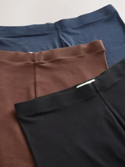 Noir/bleu marine Bleu/Marron - Lot de 3 leggings de maternité