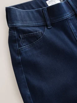 Noir/bleu rincé - Lot de 2 pantalons jambes larges en denim jersey