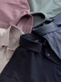 Noir/écru/bleu/vert/rose - Ajustement régulier - Polo en jersey Manches courtes 5 Pack