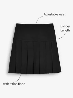Noire coupe longue - Lot de 2 jupes d’école plissées (3-16ans)