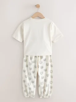 Noir/Ecru - Lot de 2Joggings pyjama (3-16ans)