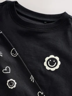 Noir/Ecru - Lot de 2Joggings pyjama (3-16ans)