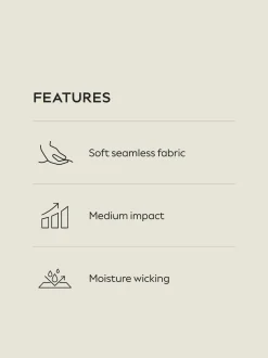 Noir/grège - Lot de 2 soutiens-gorge de sport sans coutures à col montant et impact modéré