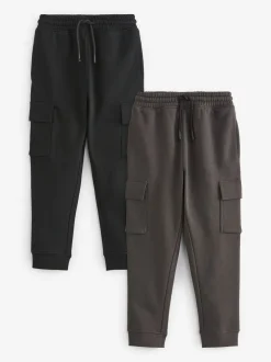 Noir/Gris - Lot de 2 joggings cargo (3-16ans)