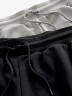 Noir/Gris - Lot de 2 shorts en jersey à poche zippée