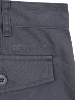 Noir/Gris - Mountain Warehouse Mens Lakeside 100% Cotton Cargo Shorts