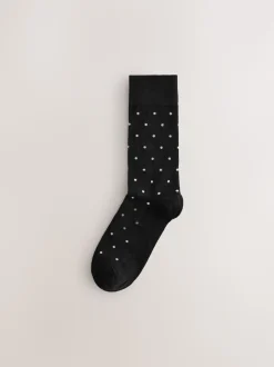 Noir/Gris - Pattern Smart Socks 5 Pack