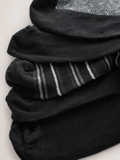 Noir/Gris - Pattern Smart Socks 5 Pack