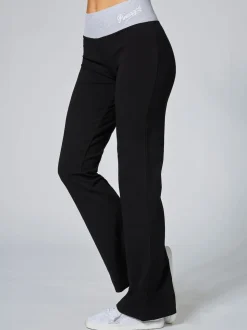 Noir/Gris - Pineapple Womens Pantalon bootcut en jersey à bandes contrastées