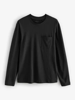 Noir/Gris - Pyjama manches longues en % coton à poignets 100