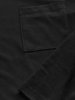 Noir/Gris - Pyjama manches longues en % coton à poignets 100