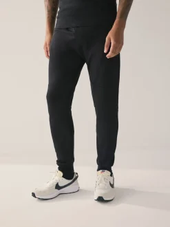 Noir/gris ardoise - Lot de 2 pantalons de jogging Interlock doux au toucher à chevilles