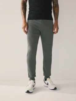 Noir/gris ardoise - Lot de 2 pantalons de jogging Interlock doux au toucher à chevilles