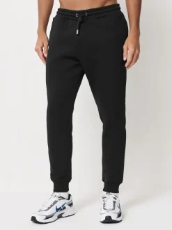 Noir/gris chiné - Lot de 2 Joggings Coupe ajustée à dos brossé