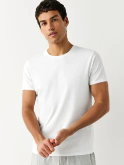 Noir/Gris Chiné/Blanc/Marine - Slim Fit (Slim Fit) - T-shirts de superposition en coton 100 %, lot de 5