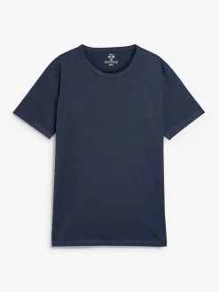 Noir/Gris Chiné/Blanc/Marine - Slim Fit (Slim Fit) - T-shirts de superposition en coton 100 %, lot de 5