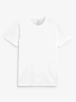 Noir/Gris Chiné/Blanc/Marine - Slim Fit (Slim Fit) - T-shirts de superposition en coton 100 %, lot de 5