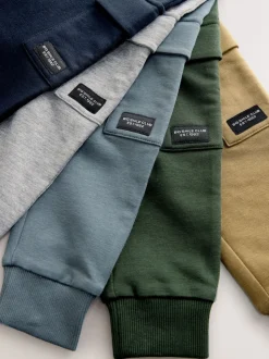 Noir/gris chiné/brun fauve - Lot de 5 joggings (3mois-7ans)