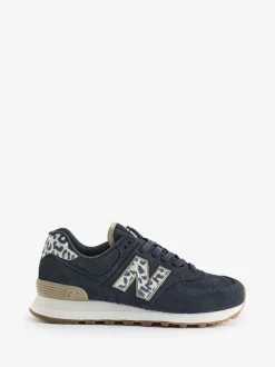Noir/imprimé léopard - New Balance 574 Trainers