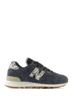 Noir/imprimé léopard - New Balance 574 Trainers