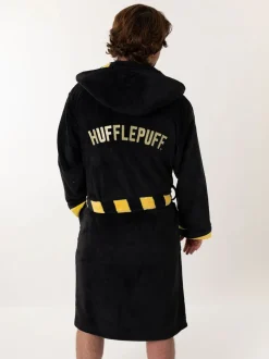 Noir/Jaune Hufflepuff - Peignoir Vanilla Underground Harry Potter à capuche