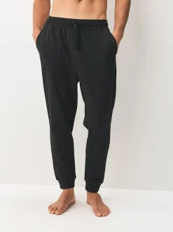 Noir/Marine - Ourlets resserrés - Lot de 2 pantalons de jogging ouverts Loopback Soft Touch