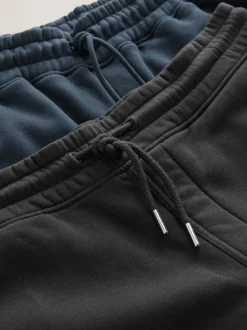 Noir/Marine - Short en jersey en tissu doux 2 Lot