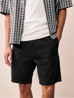 Noir/Marine/Charbon - Ajustement droit - Short chino extensible 3 Pack