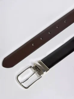 Noir/Marron foncé - MOSS Ceinture réversible