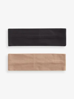 Noir/Neutre - Bandeaux en jersey 2 Pack