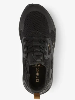 Noir/Or - Entraîneurs en dentelle élastique