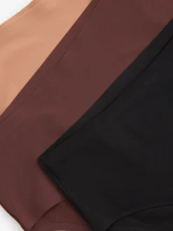 Noir/praline nude/chocolat nude - Lot 3 culottes invisibles et confortables