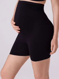 Noir/Rose - Lot de 2 culottes courtes de grossesse