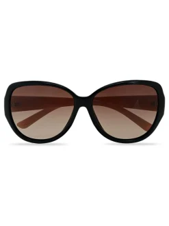 Noir/Rose - Lunettes de soleil Ted Baker femme oversize avec imprimé floral exclusif sur les branches