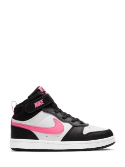 Noir/Rose - Nike Junior Court Borough Mid Trainers