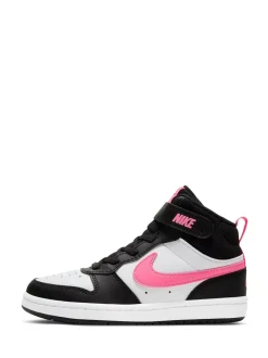 Noir/Rose - Nike Junior Court Borough Mid Trainers