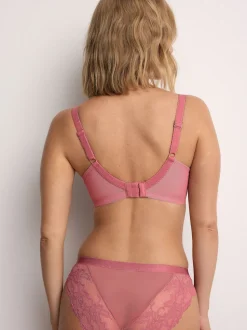 Noir/Rose - Soutien-gorge en dentelle DD+ 2 Pack