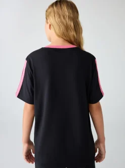 Noir/Rose - T-shirt adidas Essentials enfant
