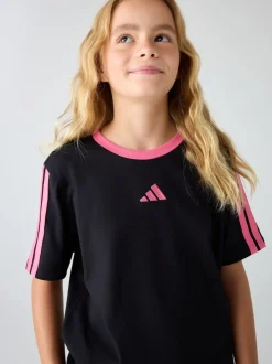 Noir/Rose - T-shirt adidas Essentials enfant
