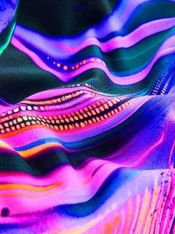 Noir/Rose/Violet tourbillon - Maillot de bain à double bretelle (3-16yrs)