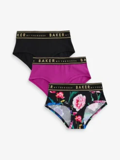 noir/rouge baie - Lot de 3 slips Baker by Ted Baker