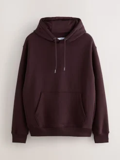Noir/rouge bordeaux - Lot de 2 sweats à capuche en jersey riche en coton
