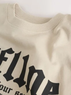 Noir/Rouge/Beige Sable Offline - Lot de 2 pyjamas en tissu à carreaux à manches longues (3-16ans)