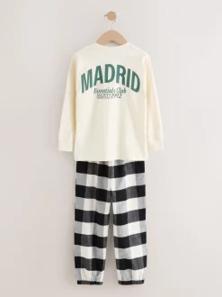 Noir/Vert/Blanc - Lot de 3 pyjamas tissés à carreaux (3-16ans)